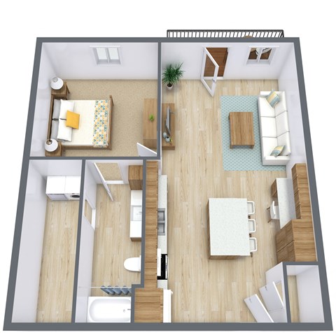 29 West Apartments | One Bedroom | Plan 11C